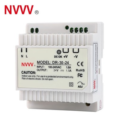 DIN Rail 36W 24V 1.5A DR-30-24  AC to DC SMPS Industrial DIN RAIL Power Supply