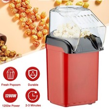 1200W Heißluft Popcornmaschine Fettfrei Popcorn Maker Kino Popcornautomat 220V