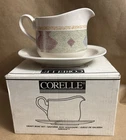 VTG Corelle Corning “Mirage”Gravy Boat Plate Set NIB #6020714
