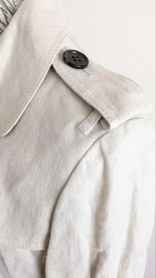Burberry London short linen trench coat, size 38 - Image 4 of 4
