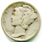 1931-S SILVER MERCURY DIME !!  Scarce Date !!