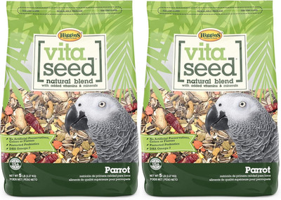 2 Pack of Vita Seed Natural Blend Parrot Food, 5 Pounds Each