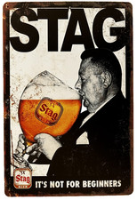 Stag Beer Tin Sign (Coors Bud Jack Bullet Corona Keg Miller Lite Jameson) W10584