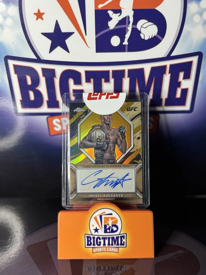 Israel Adesanya 2024 Topps Chrome UFC Marks Of Champion Gold Autograph /50🔥 - Image 2 of 4