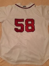 Mississippi Braves AA Game Worn USED Jersey #58 Atlanta Braves MILB Sz 50 Mlb