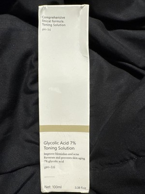 Glycolic Acid 7% Toning Solution. 100 ml 3.38 fl oz Exp 12/2027 pH-3.6