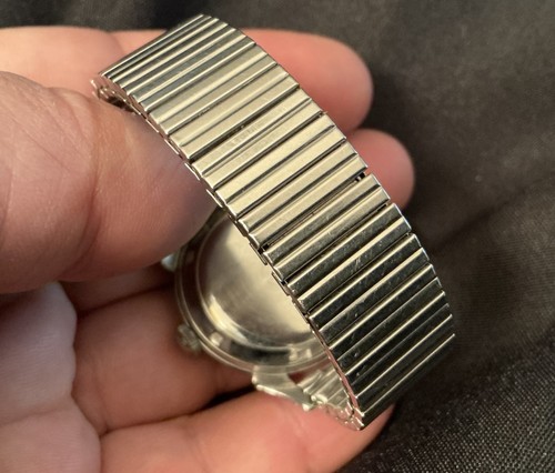 Vtg 1950s Ernest Borel INCASTAR Stainless Steel Automatic Men Watch Works - Picture 6 of 8