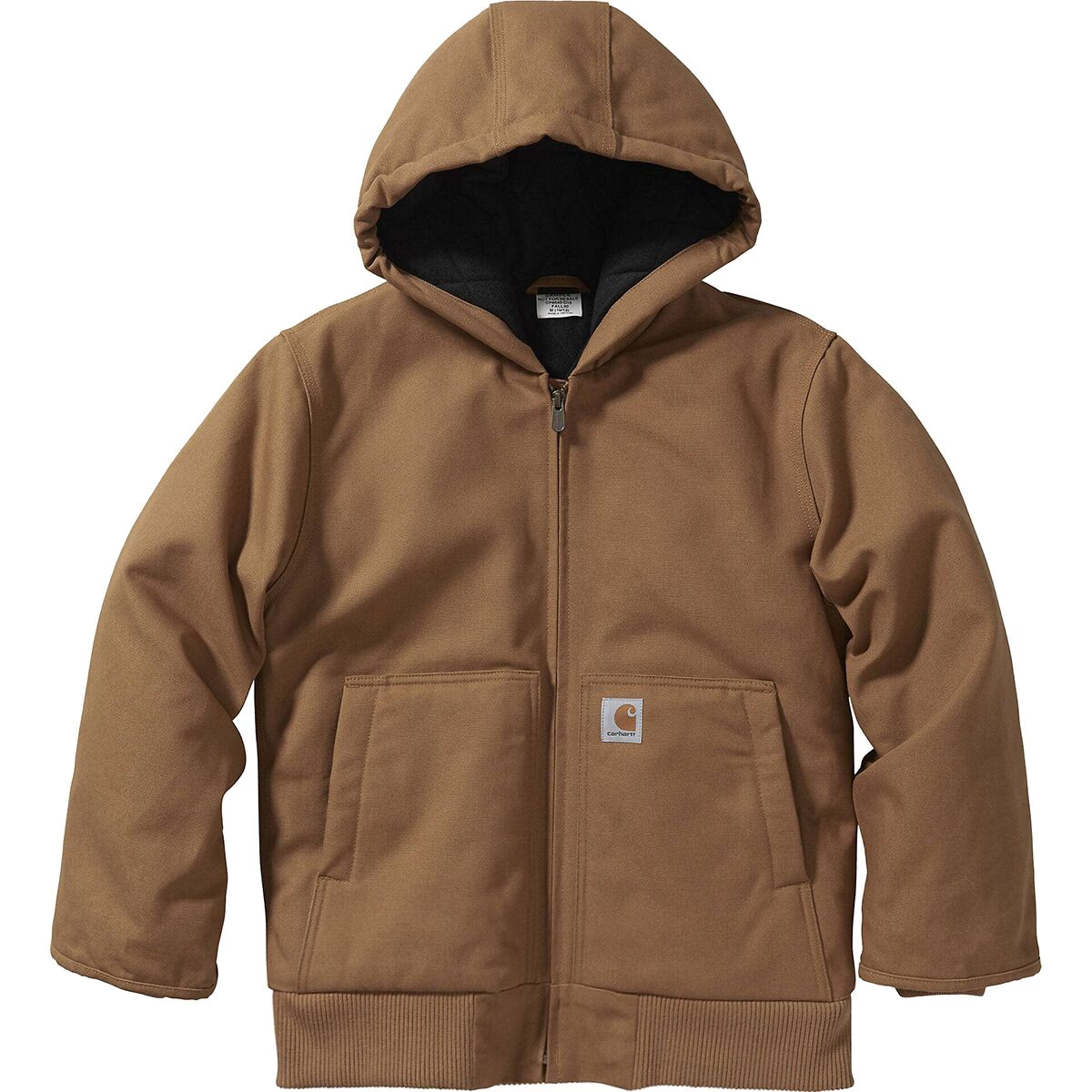Carhartt OJ8545 Kids Active Hooded Jacket Canvas Insulated Brown