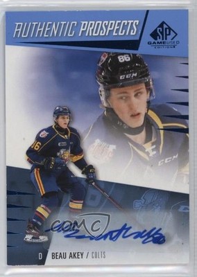 2023-24 Upper Deck SP Game Used CHL Edition Blue Auto Beau Akey #51 Auto 7m7