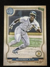 2020 Topps Gypsy Queen #316 Rickey Henderson Bazooka Back SP Short Print A's