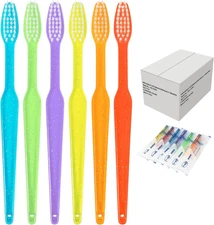 72Pcs Disposable Toothbrush Bulk Soft Nylon Individually Wrapped Travel Brushes