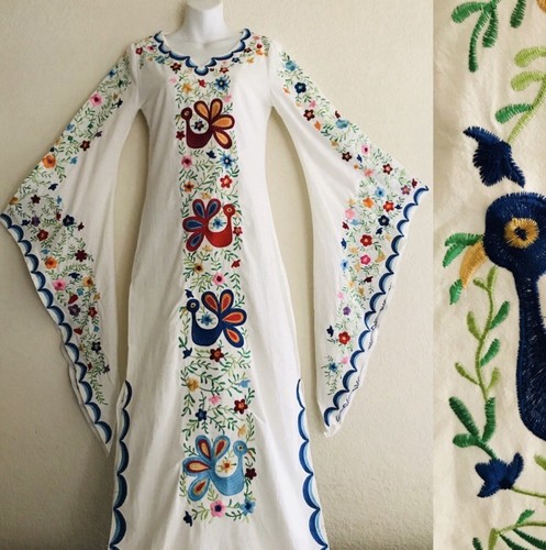 LAST ONE! Fabulous New Ibiza Pacha Mama Woodstock EMBROIDERED HIPPIE Boho CAFTAN - Picture 14 of 18