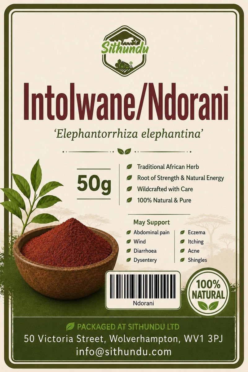 Intolwane/Ndorani (Traditional African Herbal Root) – Dried & Ground