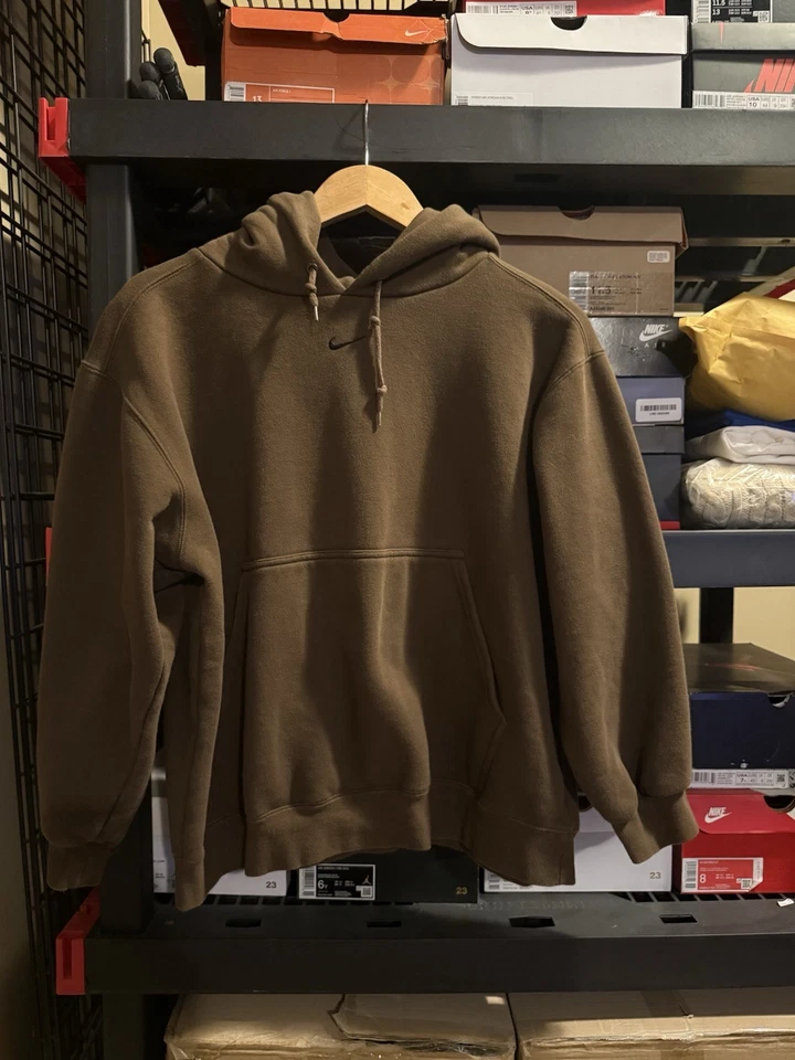 Sudadera con Capucha Nike Mocha Center Swoosh Etiqueta Blanca De Colección Años 90 Talla M Marrón Foto 4 de 4