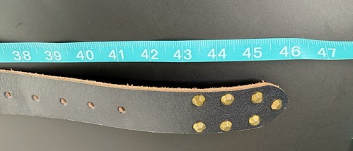 Vtg Ed Hardy Leather Stud Embroidered Belt Y2K Black & Red Eagle Death Dishonor - Picture 11 of 11