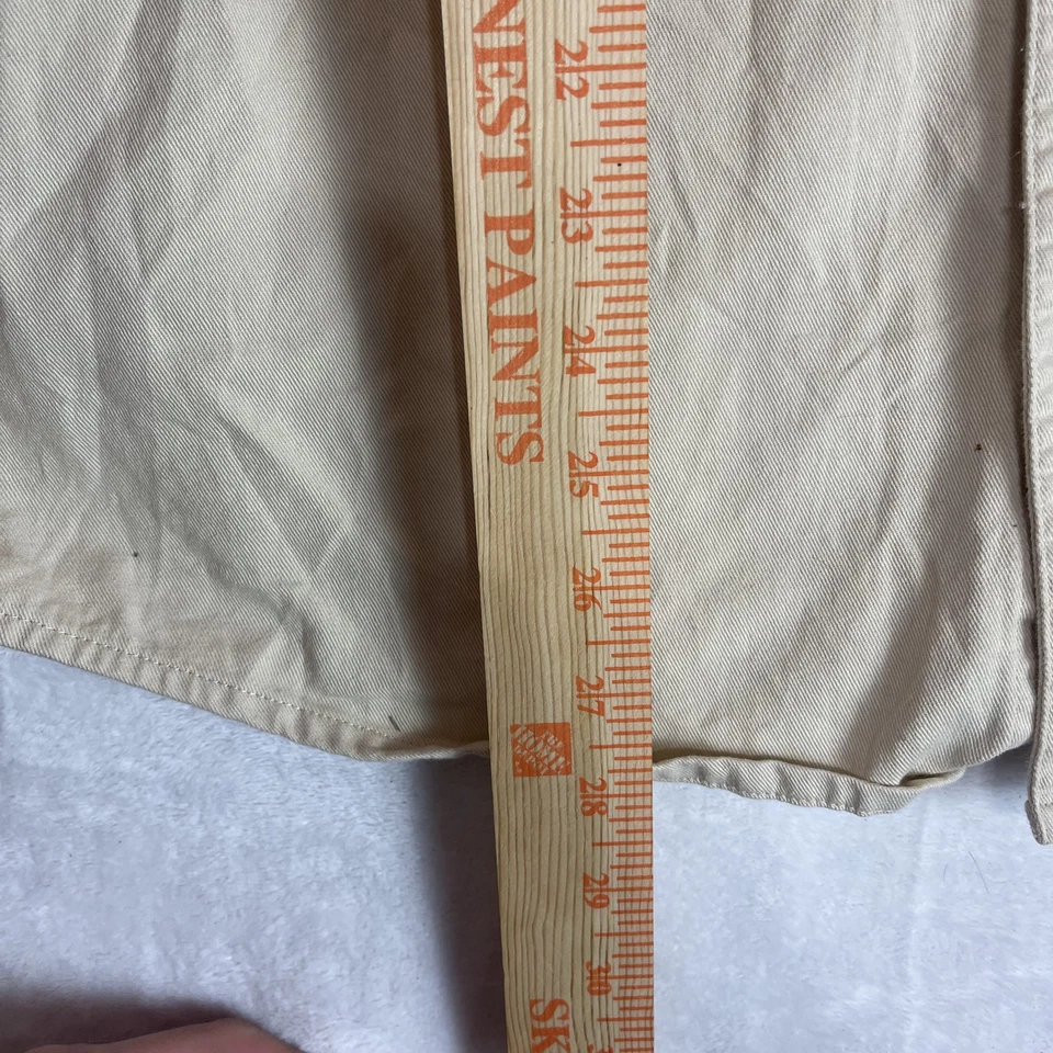 Scandia Woods Men's Beige Cotton Corduroy Long Sleeve Button-Up Shirt Size L - Image 4 of 4