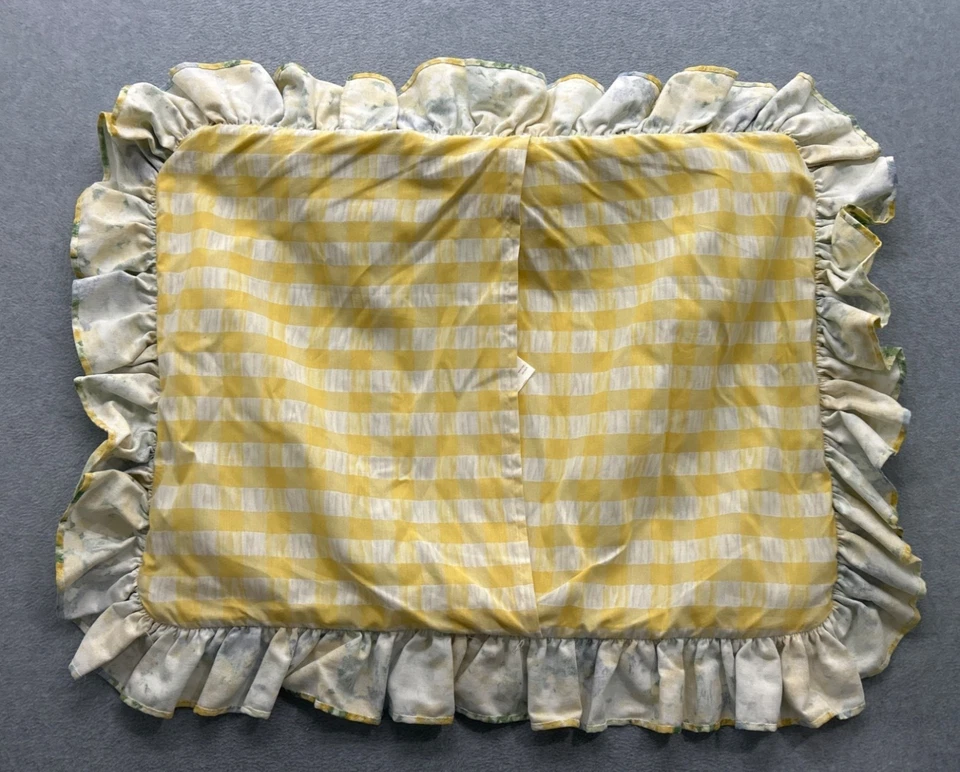 Almohada Shams Cottage Core Farmhouse Amarillo Volantes Plisado Guinga JC Penney De Colección Foto 2 de 4