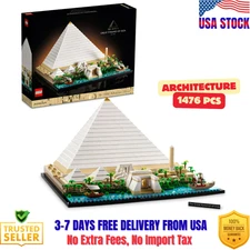LEGO Architecture Great Pyramid of Giza Set 21058, Home Décor Model Building Kit