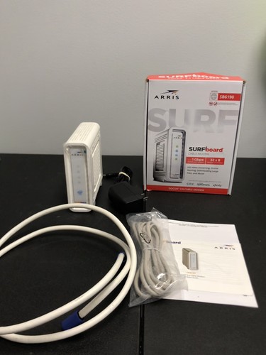 ARRIS SURFboard DOCSIS 3.0 Cable Modem SB6190 - White Open Box - 第 1/5 張圖片