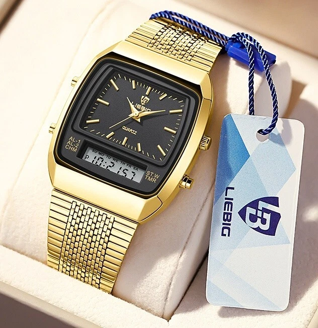 Analog watch shop with digital date