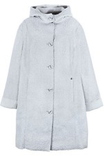 sheego Mantel Kurzmantel Bouclémantel Gehrock Damen Hellgrau Plusgröße