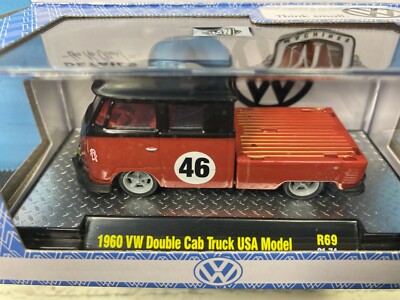 1/64 M2 1960 VW VOLKSWAGEN DOUBLE CAB FLATBED TRUCK USA MODEL