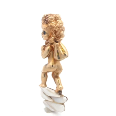 William Ruser Thursdays Child Brooch Sapphire 14k Gold Pearl | eBay