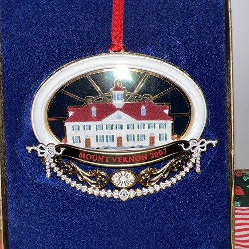 George Washington Mt Vernon 24K Gold Finish Ornament 2007 Gedenken 275 Jahre - Bild 2 von 10