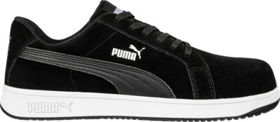 Puma Retro-Sicherheitsschuh Arbeitsschuh ICONIC SUEDE BLACK LOW S1PL ESD schwarz