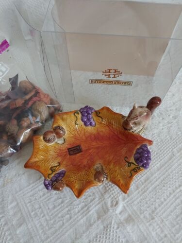 Fits & Floyd Autumn Woods Nut Pourri Leaf Shaped Dish Original Package - Picture 2 of 11