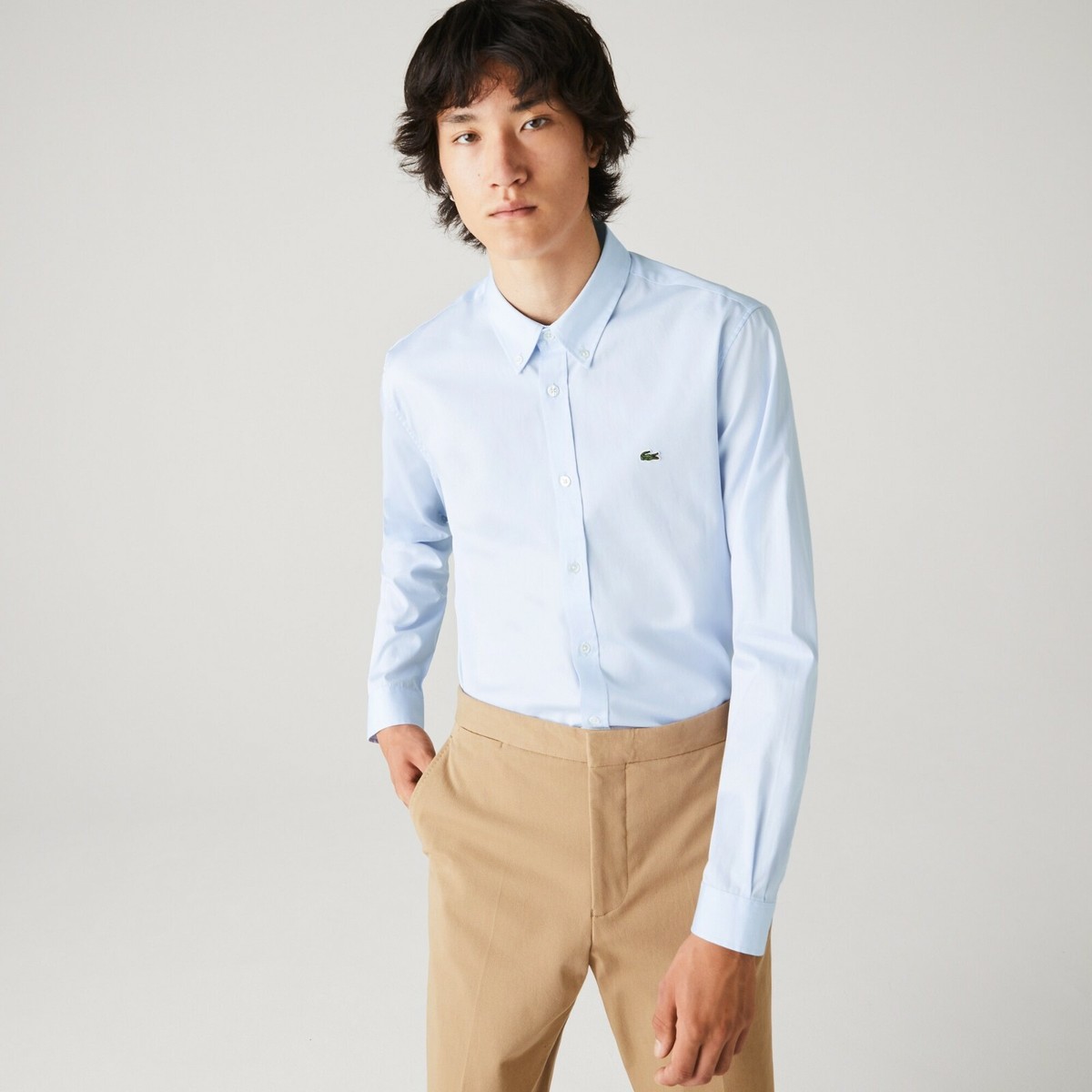 Tシャツ・カットソー LACOSTE SS25 CAMICIA CON LOGO (CH2933 HBP) LACOSTE CAMICIA UOMO REGULAR FIT art. CH2933 T01/HBP col