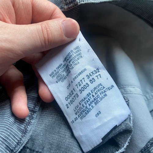 Men's Levi's 521 Light Grey Corduroy Jeans. 100% Cotton. W34 L32. Zip fly. - Picture 17 of 17