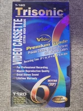 BRAND NEW SEALED Trisonic T-120 Video Cassette VHS Tape Media