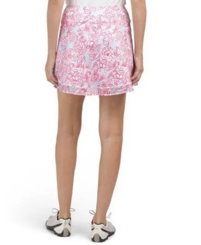 GOTTEX Golf and Tennis Pink Floral Mesh Line Skort Size XL - Picture 2 of 9