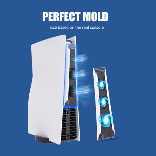 New for PS5 Cooling Fan Vertical Stand Display Game Console Cooling Fan Cooler - Picture 4 of 10