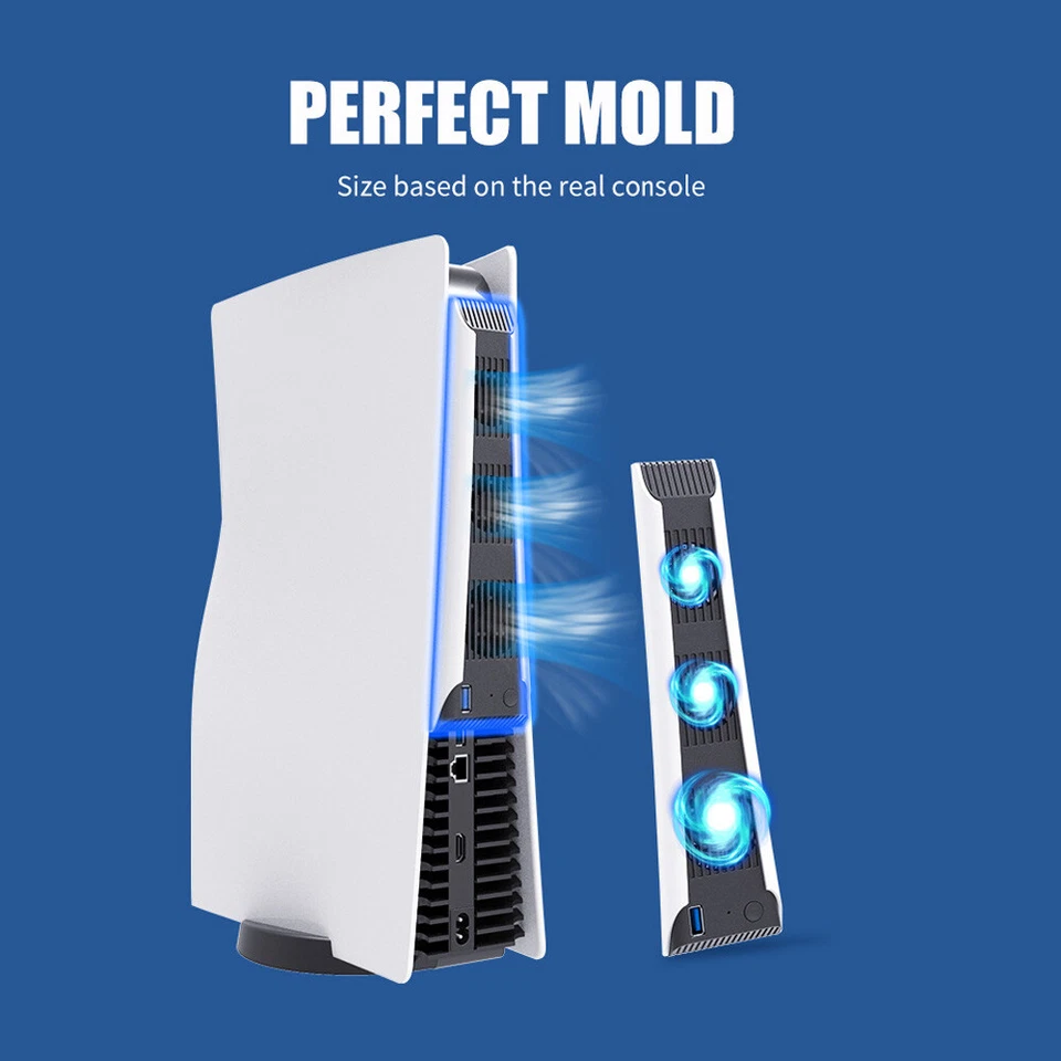 New for PS5 Cooling Fan Vertical Stand Display Game Console Cooling Fan Cooler - Image 4 of 4