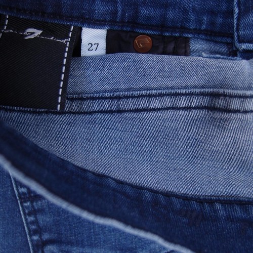7 for All Mankind THE SKINNY Stretch Slim Skinny Blue Jeans W27 L32 Size 8 - Picture 5 of 7