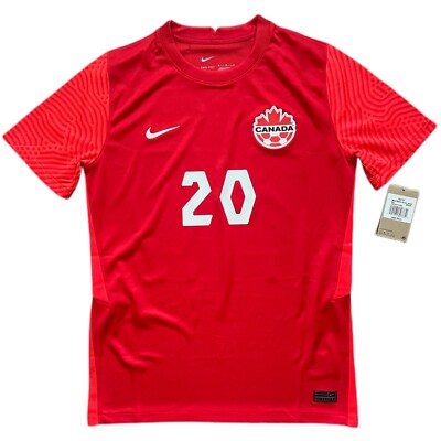 2022 Canada Home Jersey #20 J. David Medium Nike Soccer World Cup