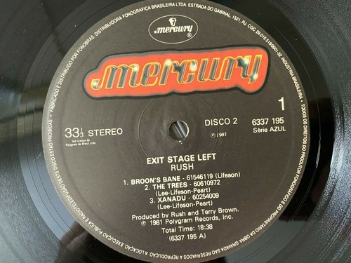 Rush – Exit...Stage Left (1981) Vintage vinyl Used Made in Brasil - Picture 4 of 6