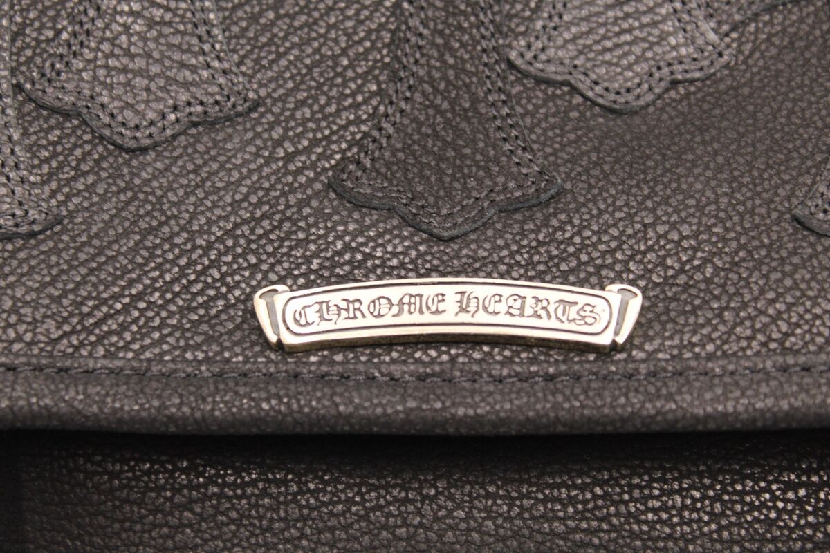 COA Chrome Hearts Cross Black Leather Shoulder Messenger Bag COA Chrome Hearts Cross Black Leather Shoulder Messenger Bag