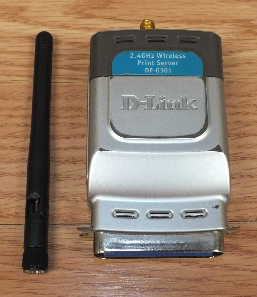 Genuine D-Link (DP-G301) 2.4 GHz Wireless Print Server with Power Supply *READ* - Image 3 of 4