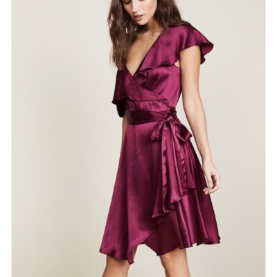 wayf bridesmaid dresses Elegant Blue Ruffle Slit Chiffon Long Dress FancyVestido from shoulder to front hem WAYF - Slip Dress |