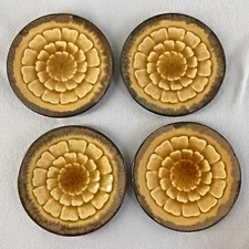 Pier 1 Akita Salad Dessert Plates 8” Lotus Flower Set of 4
