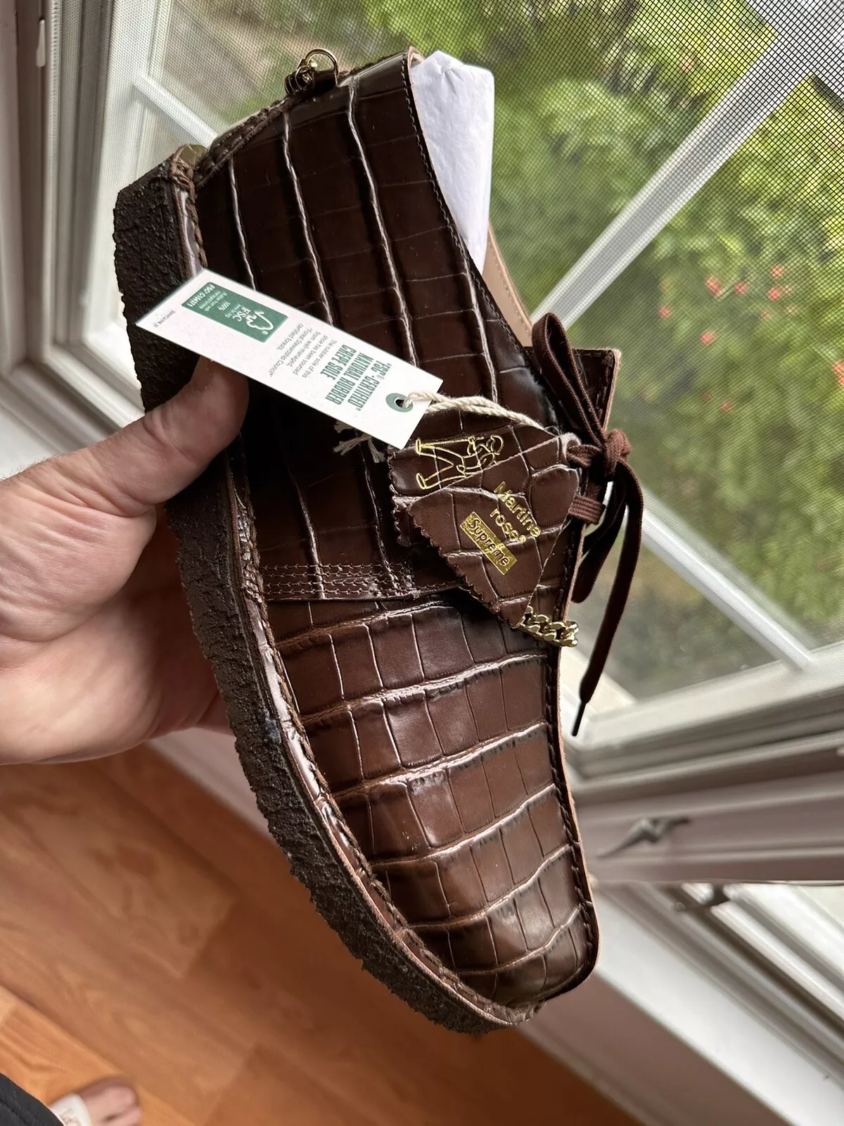 Supreme Martine Rose Clarks Desert Trek Bank Robber marron croco homme 13