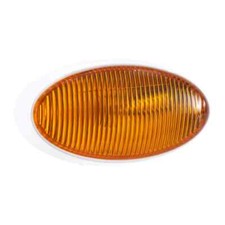 RecPro RV 12V Oval Porch Light with Amber Lens RV Utility Light Fixture