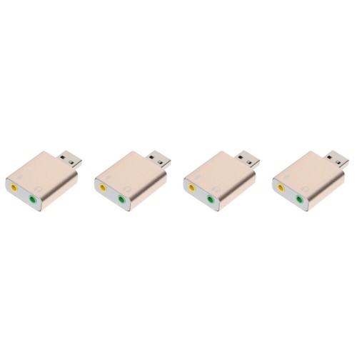 Set of 4 USB Externe Soundkarte Mit Mikrofonanschluss USB-Audio-Adapter - Afbeelding 8 van 12