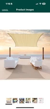 ColourTree Rectangle Square Sun Shade Sail Canopy Fabric Cover Outdoor Patio
