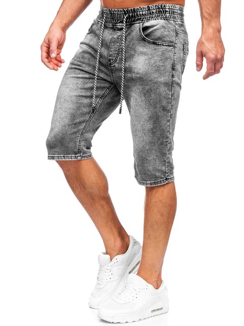 Jeans Kurzhose Shorts Jeanshose Denim Bermudas Kurze Classic Herren BOLF Motiv