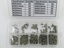 M3 Stainless steel Allen Hex Socket Grub Screws Assortment Kit 275 pcs