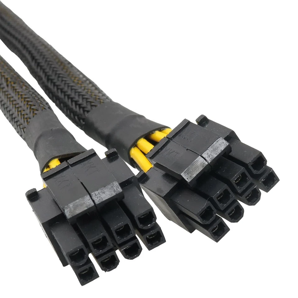 CPU 8 Pin Buchse auf Dual PCIe 2X 8 Pin (4+4) Stecker Netzteil Splitter - Bild 4 von 4